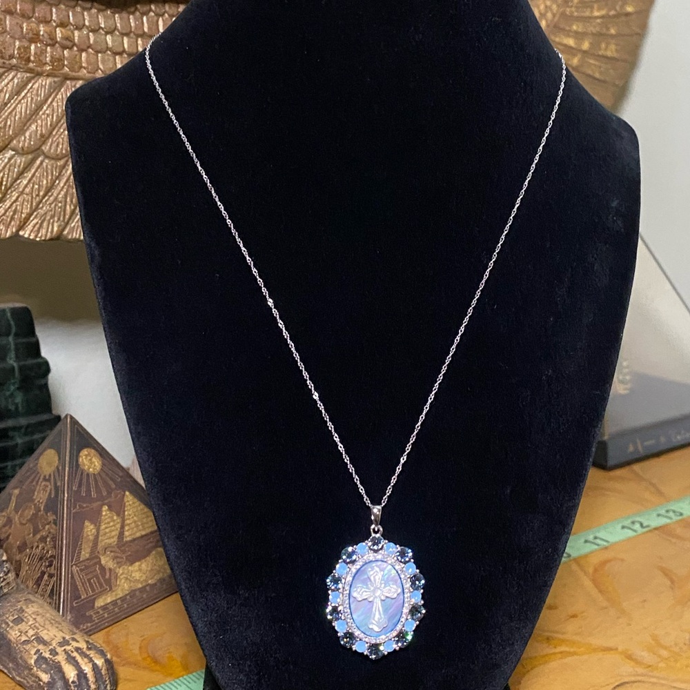 925 silver Cross Pendant Necklace